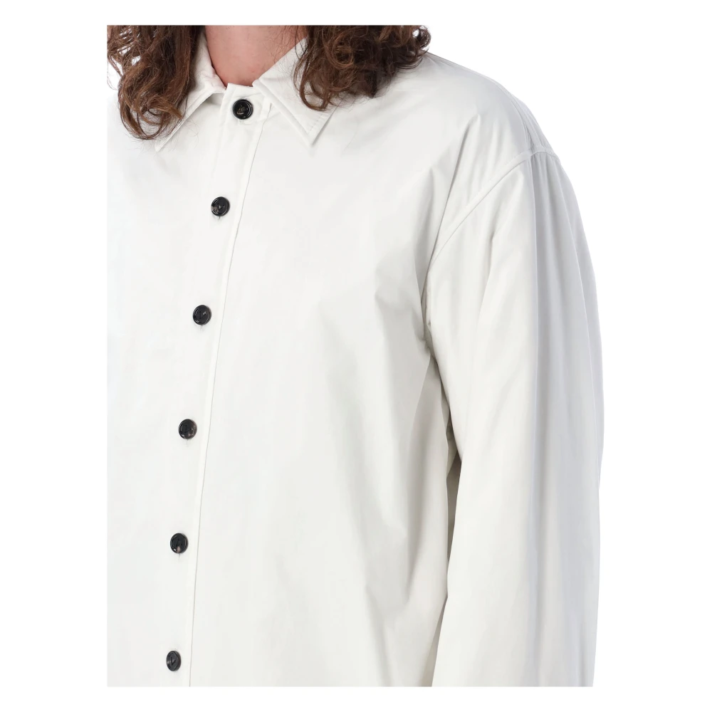 Bottega Veneta Gewatteerde Popeline Overshirt White Heren