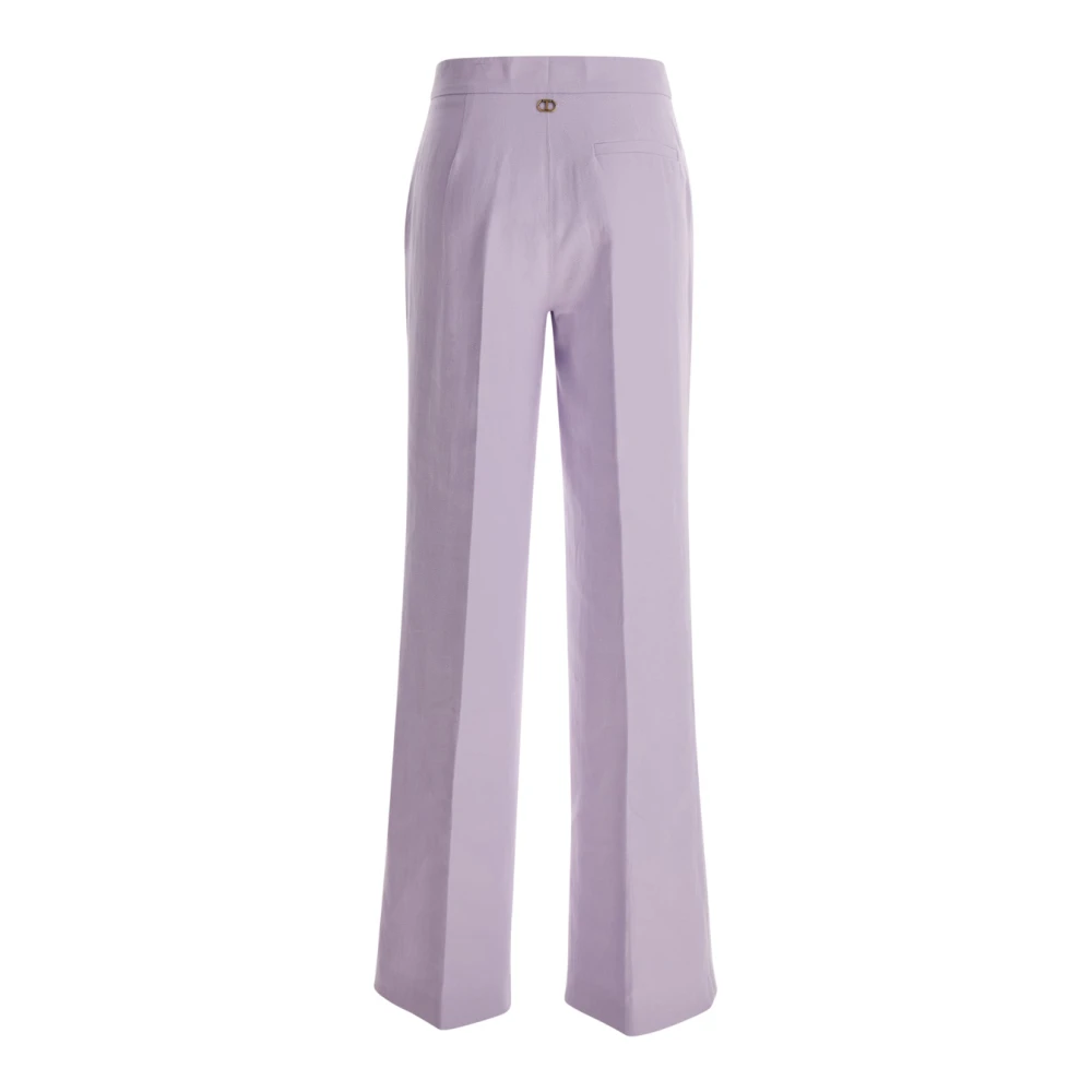 Twinset Wide Trousers Purple Dames