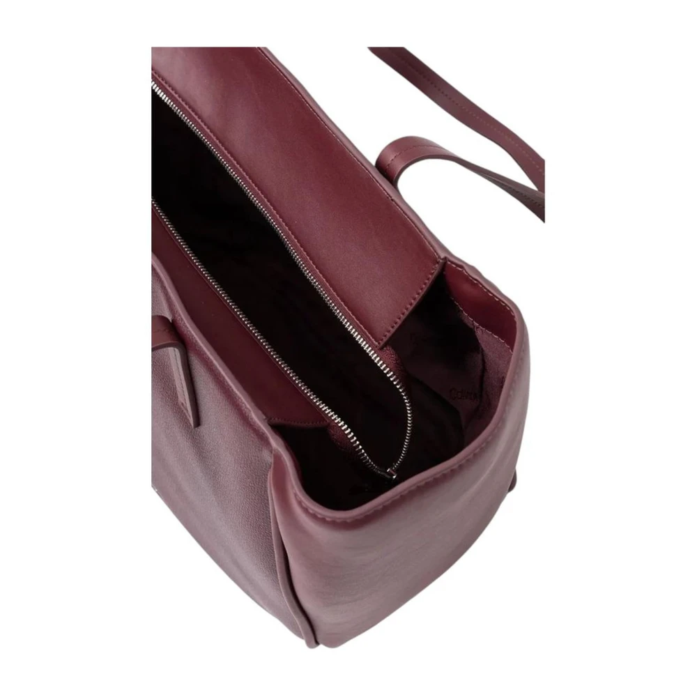 Calvin Klein Elegante Polyurethaan Handtas Dames Collectie Red Dames