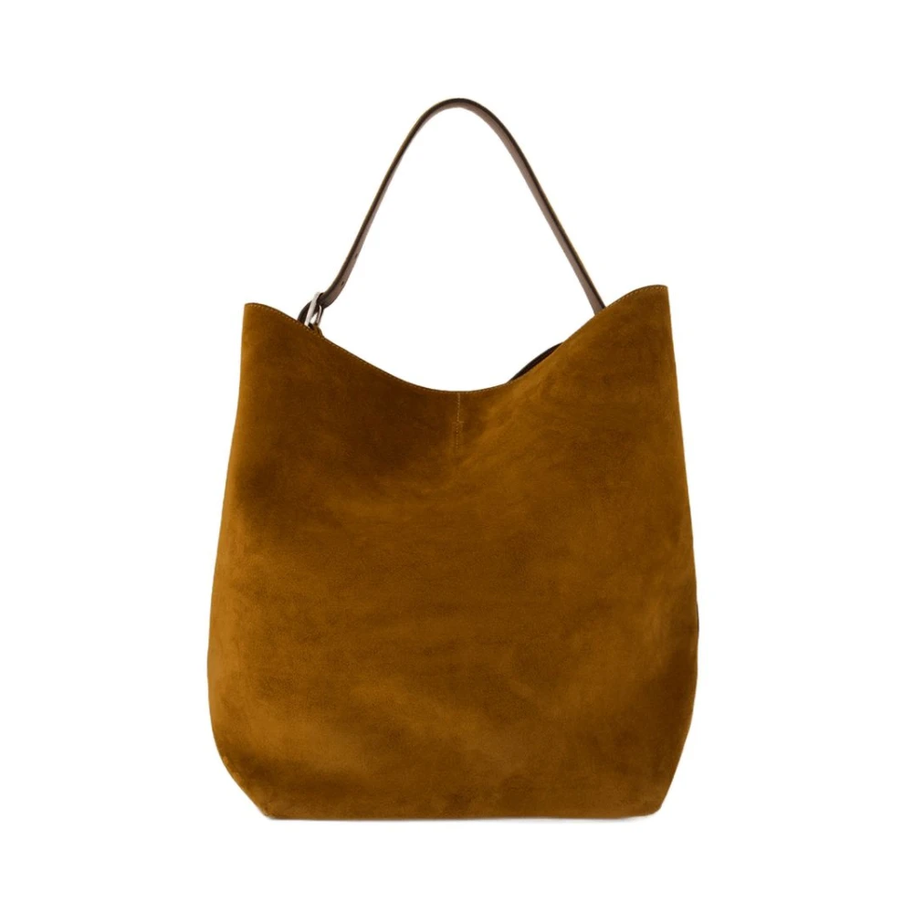 Totême Shopping Bags, Female, One Size, Belted Suede Tote Brown