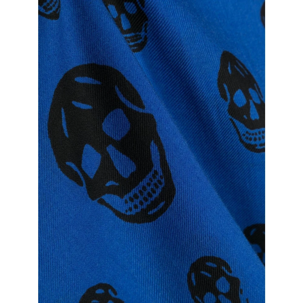 alexander mcqueen Multicolor Biker Skull Sjaal Blue Dames