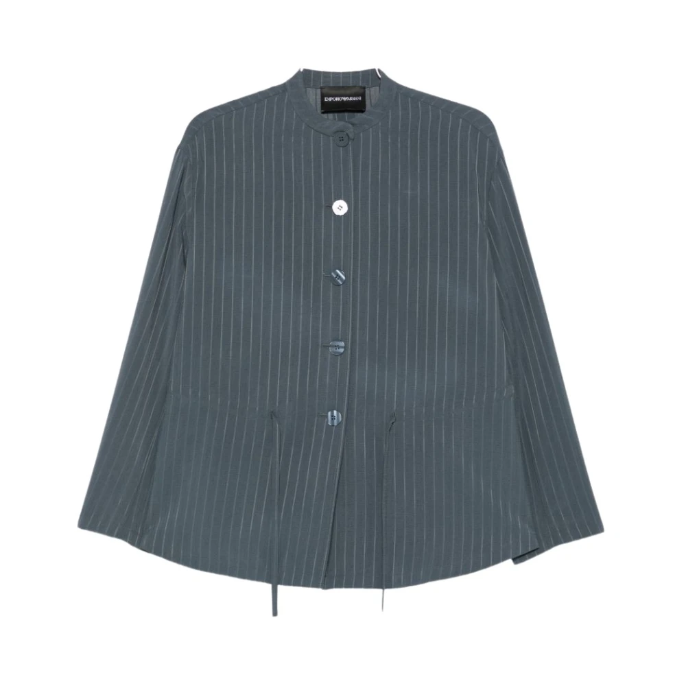 Emporio Armani , Damen, Blusen & Hemden, Grau, L 