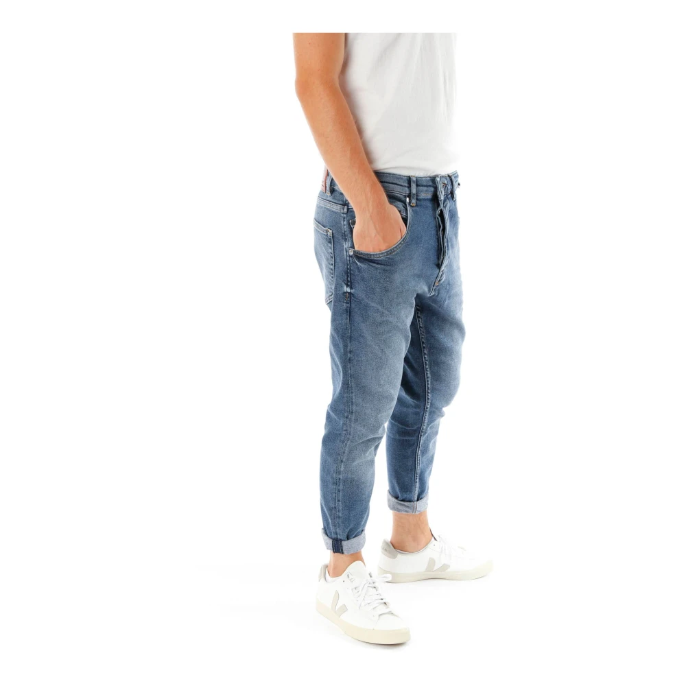 Gabba Hoge Taille Tapered Fit Jeans Blue Heren