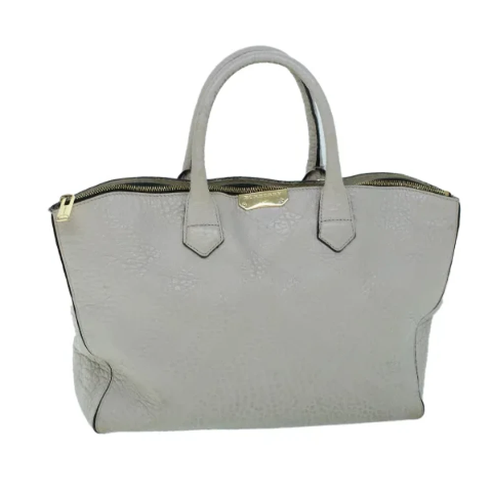Burberry Vintage Pre-owned Leather totes Gray Dames