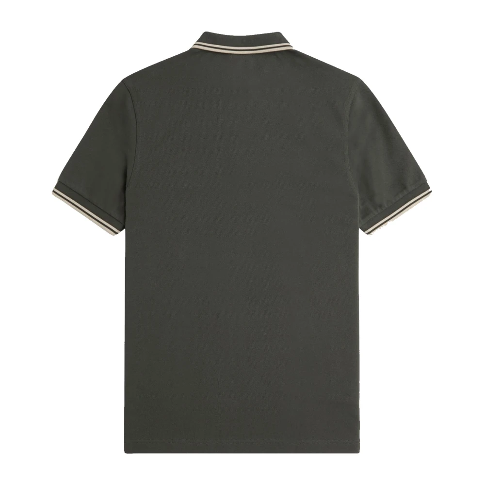 Fred Perry Slim Fit Twin Tipped Polo Green Heren