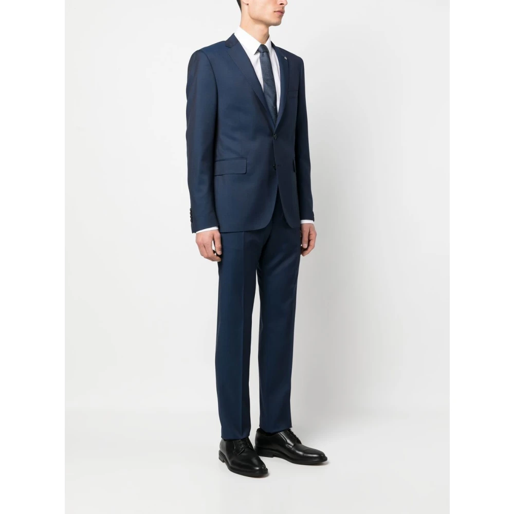 Tagliatore Single Breasted Suits Blue Heren