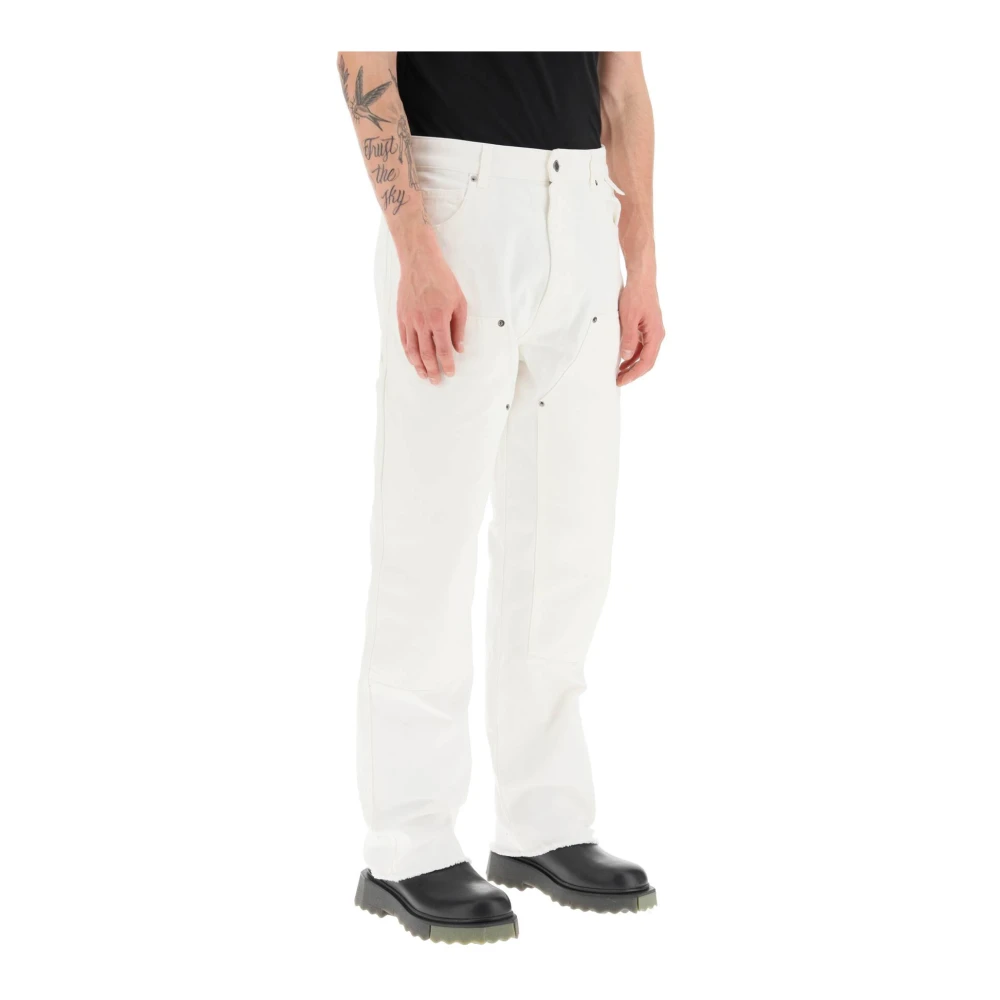 Darkpark Straight Jeans White Heren