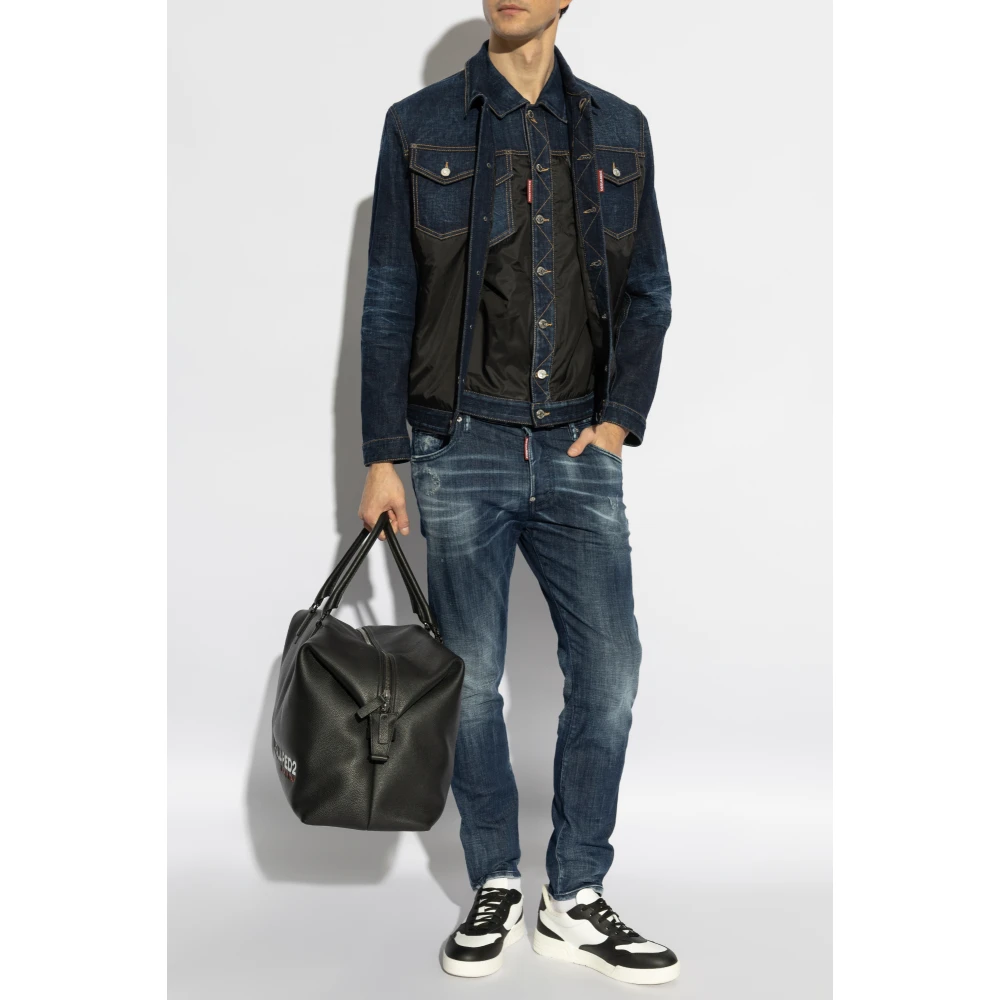 Dsquared2 Jas met gecombineerde materialen Black Heren