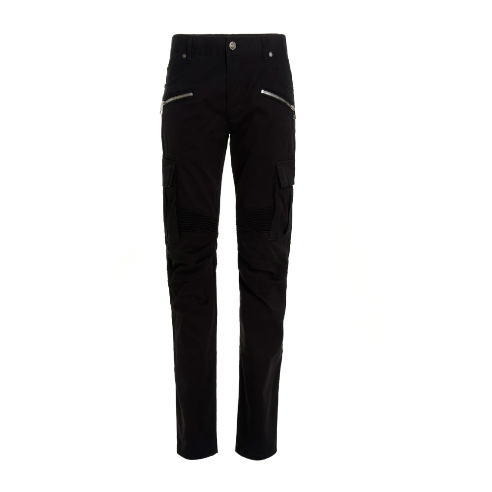 Balmain Zwarte Slim-Fit Jeans Black Heren