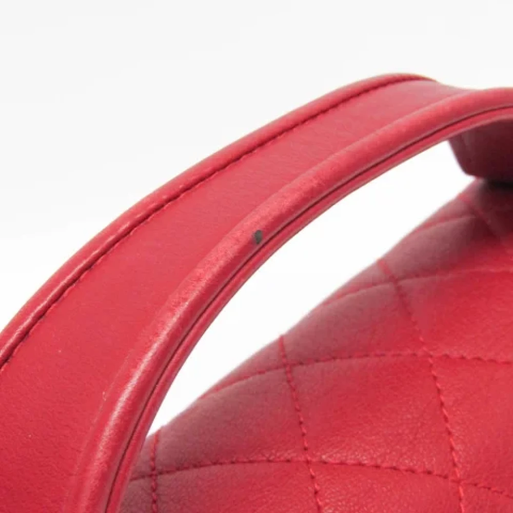 Chanel Vintage Pre-owned Leather shoulder-bags Red Dames
