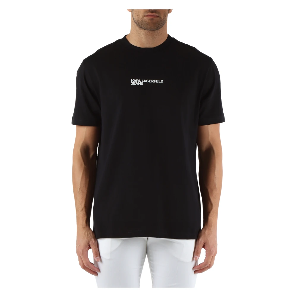 Karl Lagerfeld Biologisch Katoenen Regular Fit T-shirt Black Heren