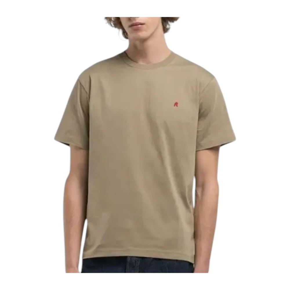 Replay Katoenen T-shirt Beige Heren