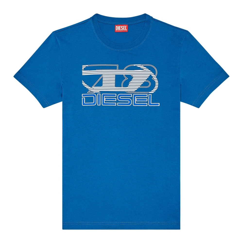 Diesel T-shirt with Oval D 78 print Blue Heren