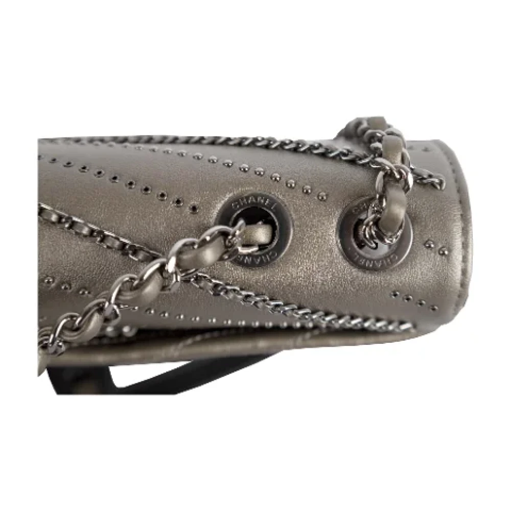 Chanel Leather -bags Gray Dames