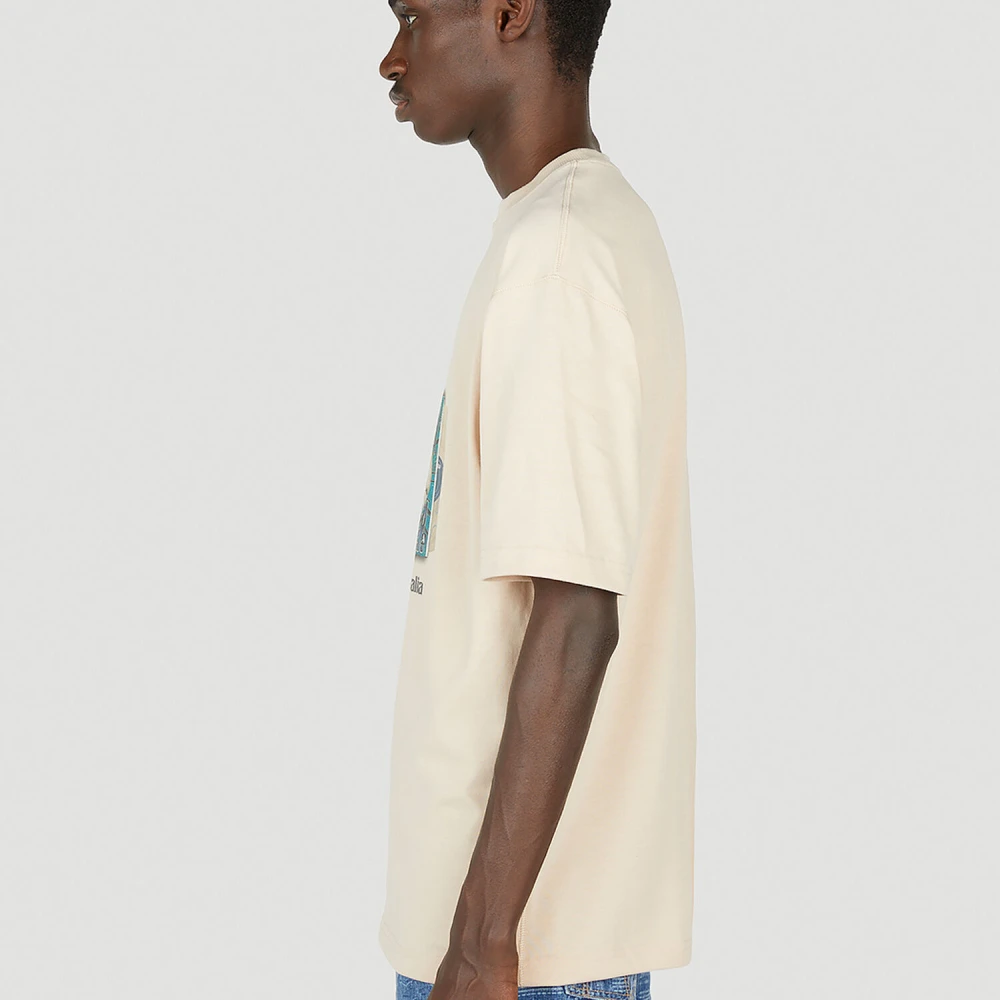 Ahluwalia Grafisch Power T-Shirt Beige Heren