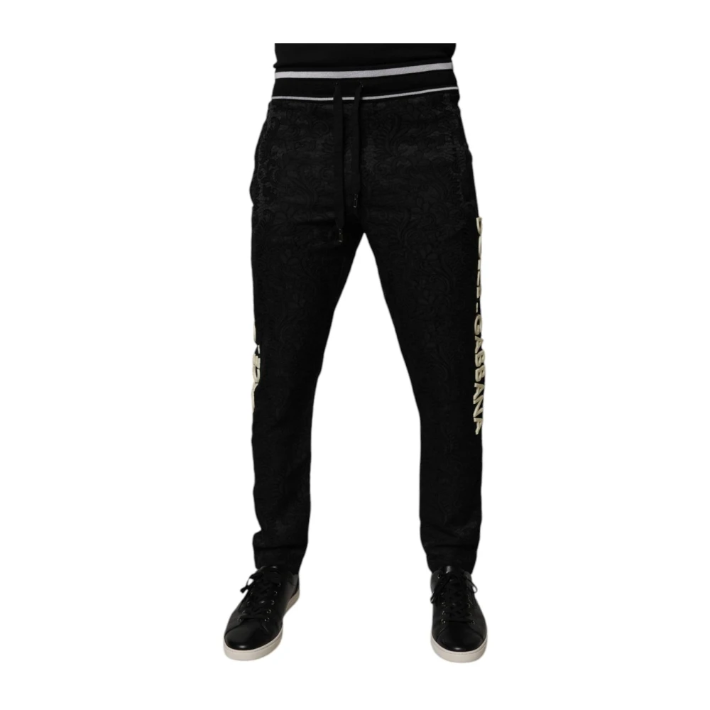 Dolce & Gabbana Men's Black Jogger Joggers With Drawstring Closure - Sweatpants - Xs - Trousers