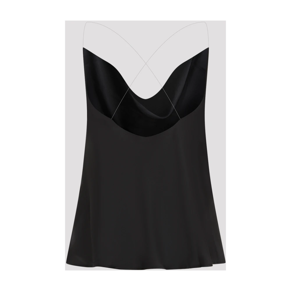 Y Project Zwarte onzichtbare band slip top Black Dames