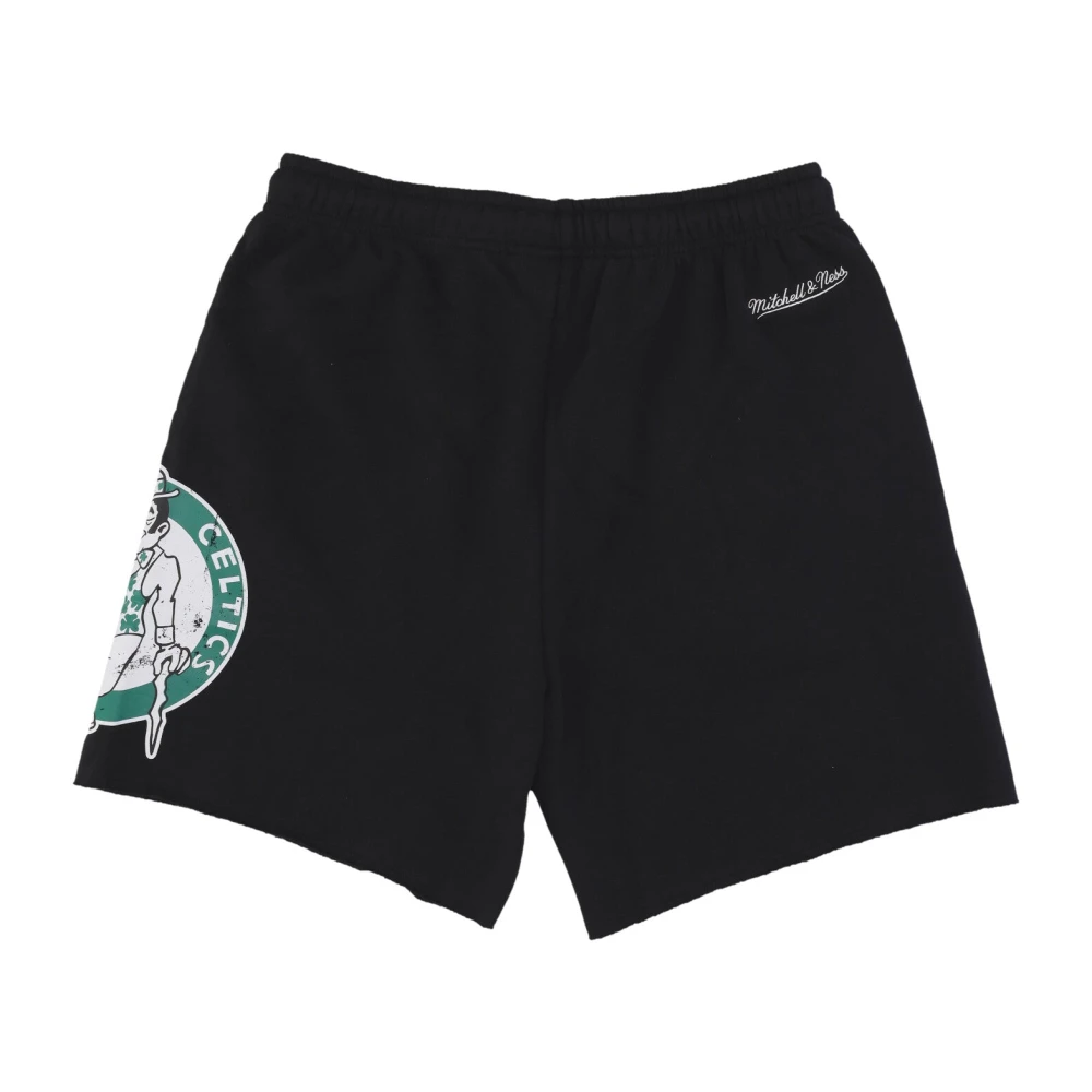 Mitchell & Ness NBA Vintage Logo Fleece Shorts Black Heren