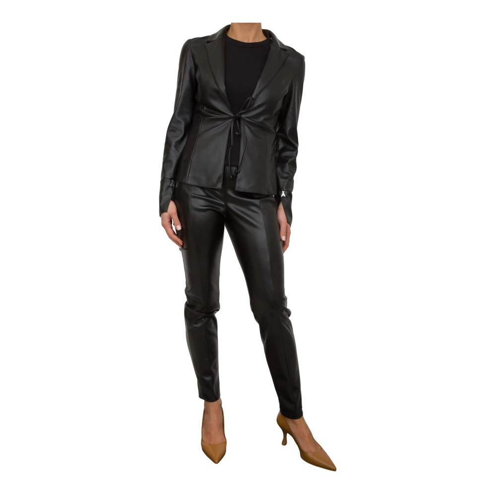 PATRIZIA PEPE Zwarte Broek Stijlvol Modieus Trendy Black Dames