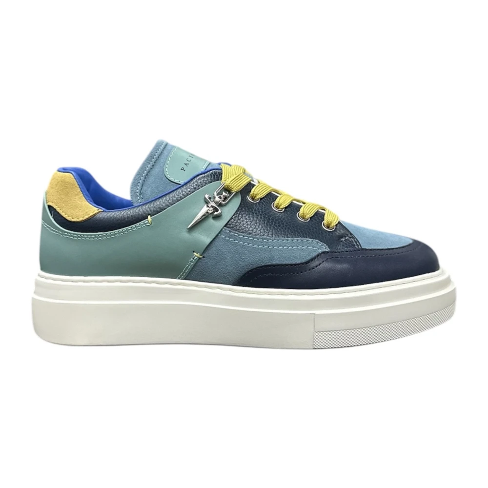 Paciotti Blauwe Lage Sneakers Heren Schoenen Veelkleurig Multicolor