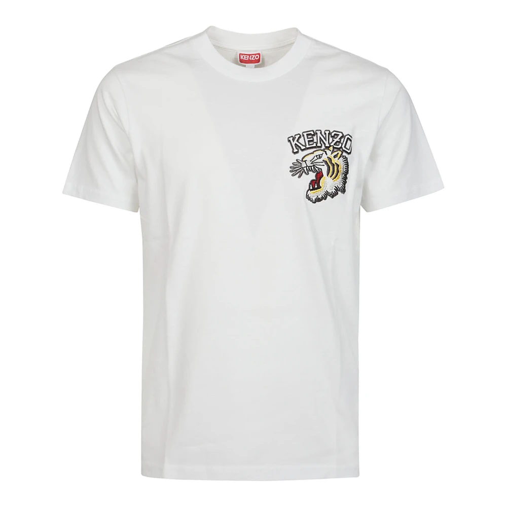 Kenzo Slim Tiger Varsity T-Shirt White Heren