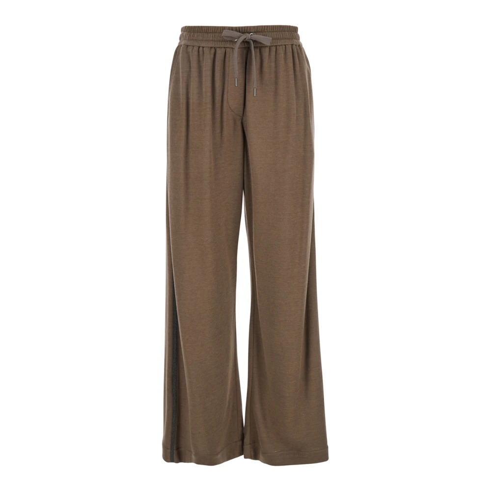 Trousers > Wide Trousers - - Brunello Cucinelli - Modalova