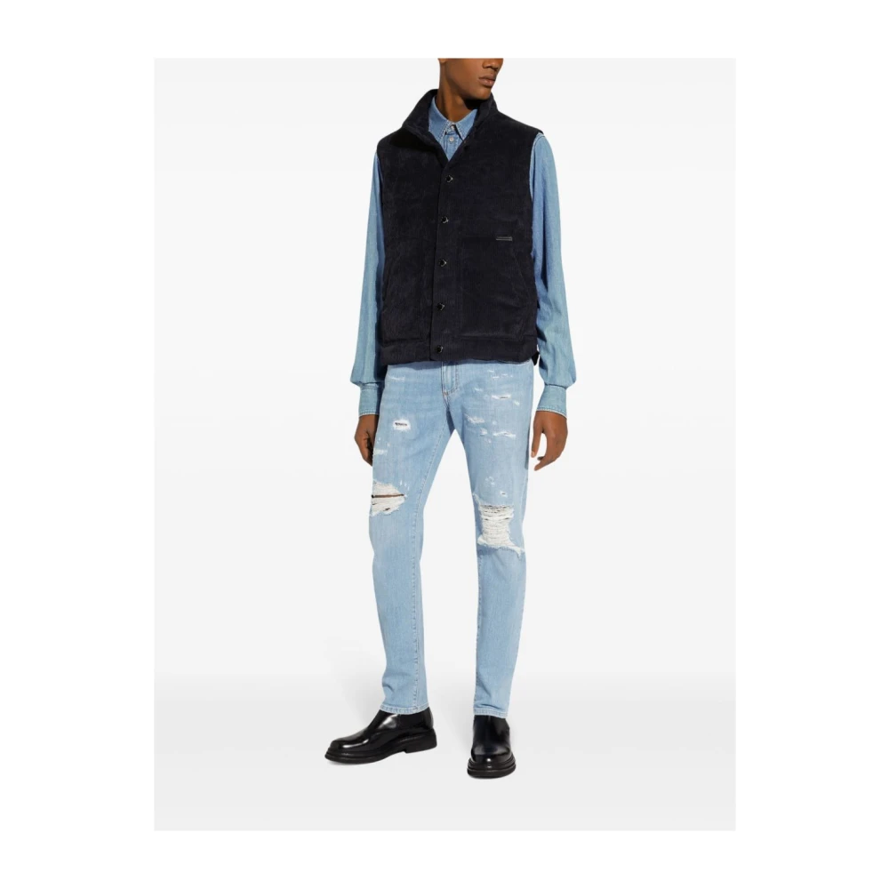 Dolce & Gabbana Zwarte Parka Winterjas Black Heren