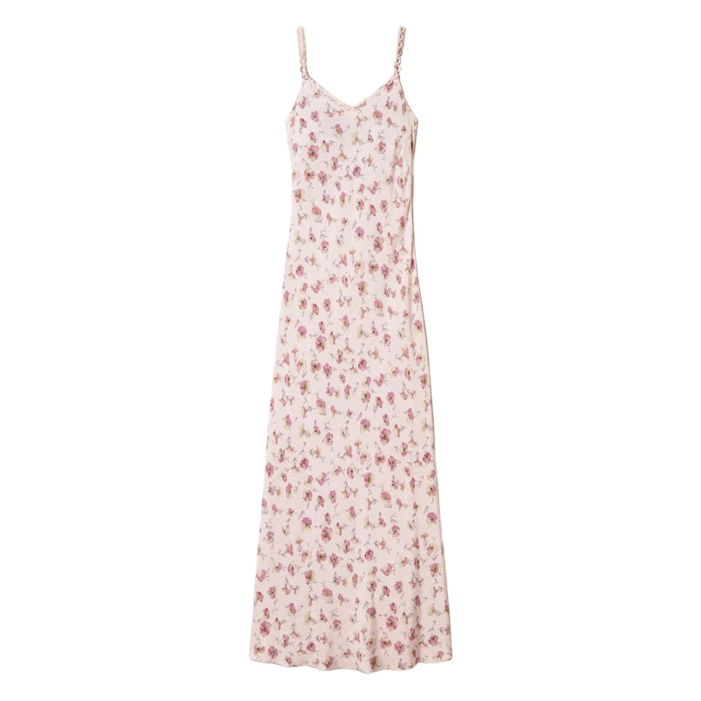 Twinset Women's Pink Maxi Dresses, S, 261Tp210d 13408 Floral Maxi Dress
