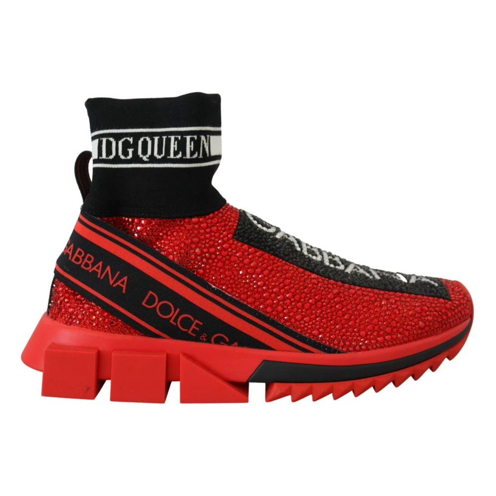 Dolce & Gabbana Women's Red Sorrento Trainers - Sneakers - 2 Uk - Shoes