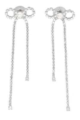 Crystal Droplet Bow Earring