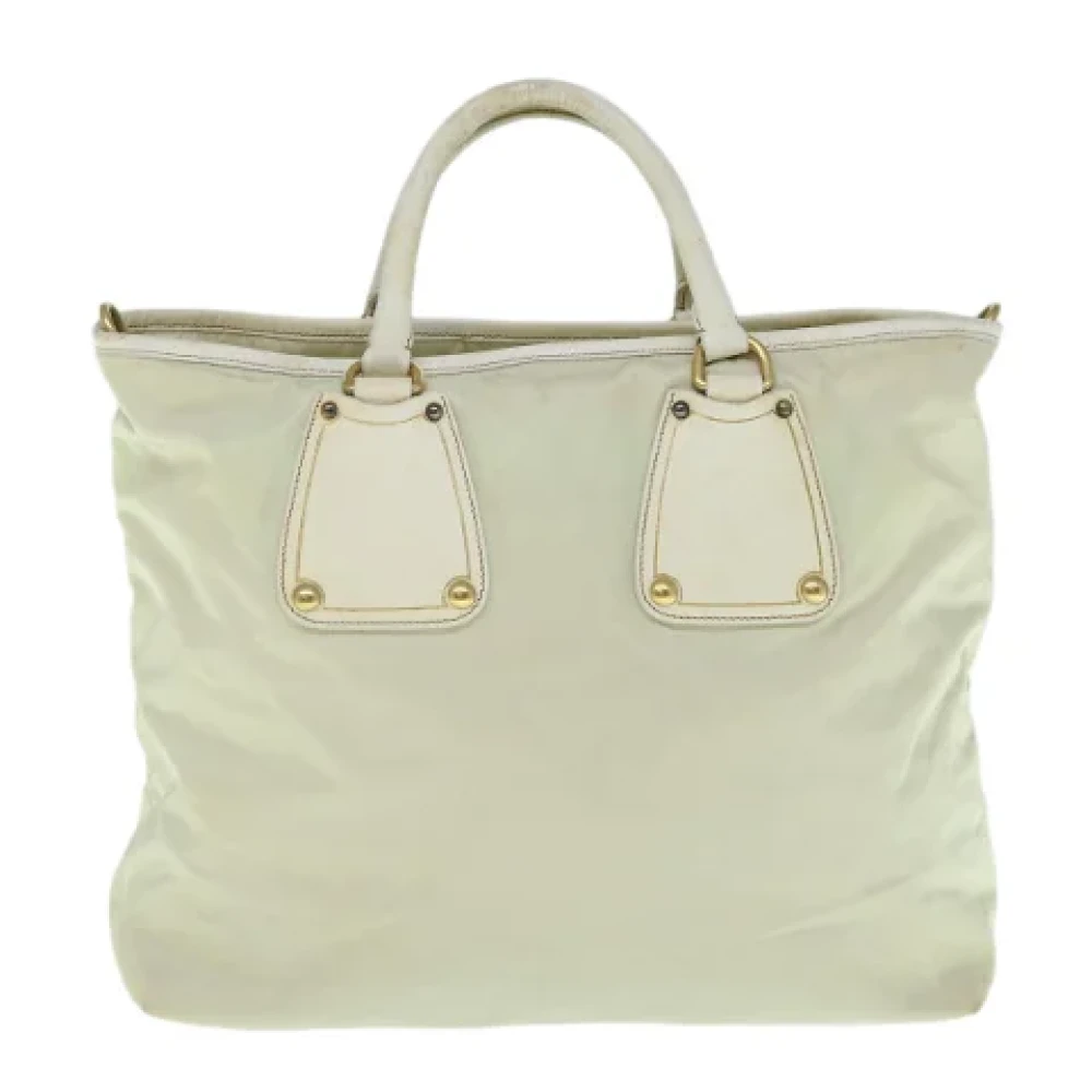 Prada Vintage Pre-owned Fabric prada-bags Beige Dames