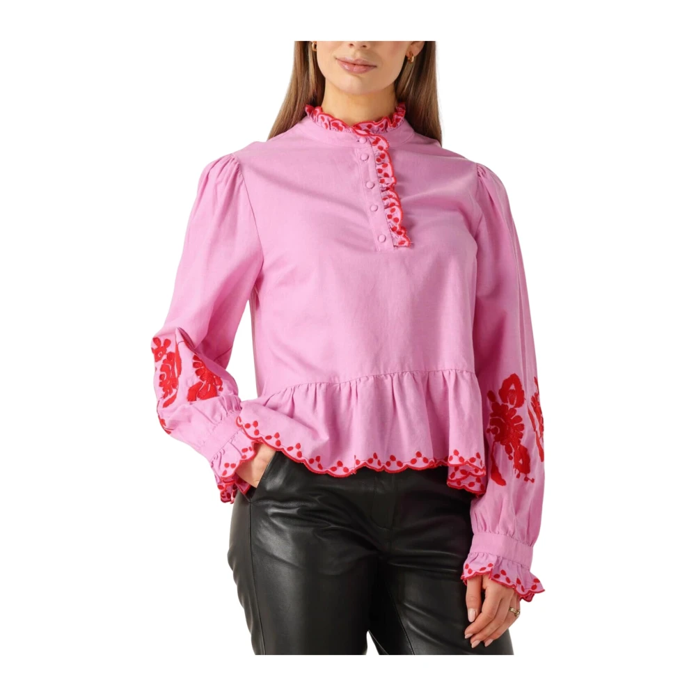 Y.A.S Roze Elegante Blouse Pink Dames