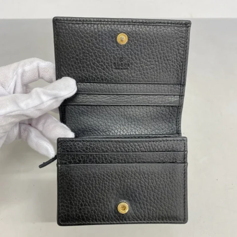 Gucci Vintage Pre-owned Leather wallets Black Dames