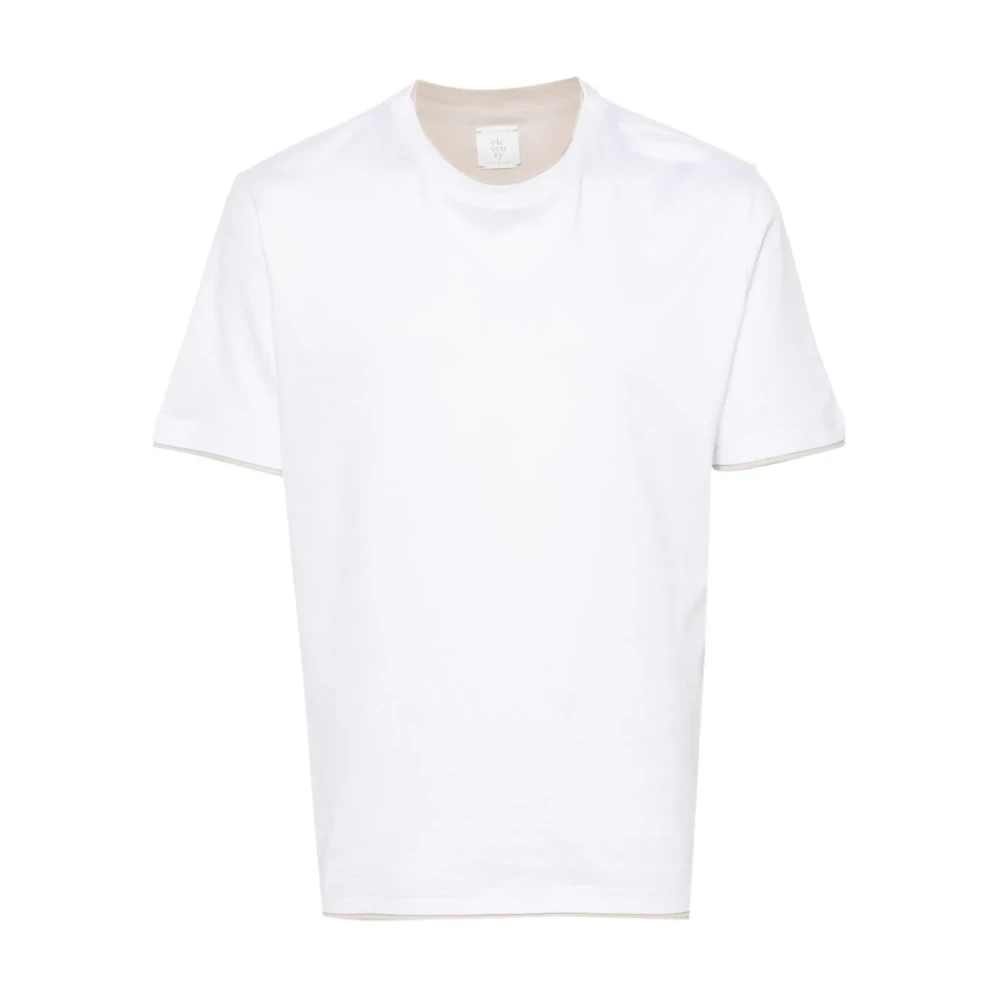 Eleventy Italiaans Katoenen T-Shirt White Heren