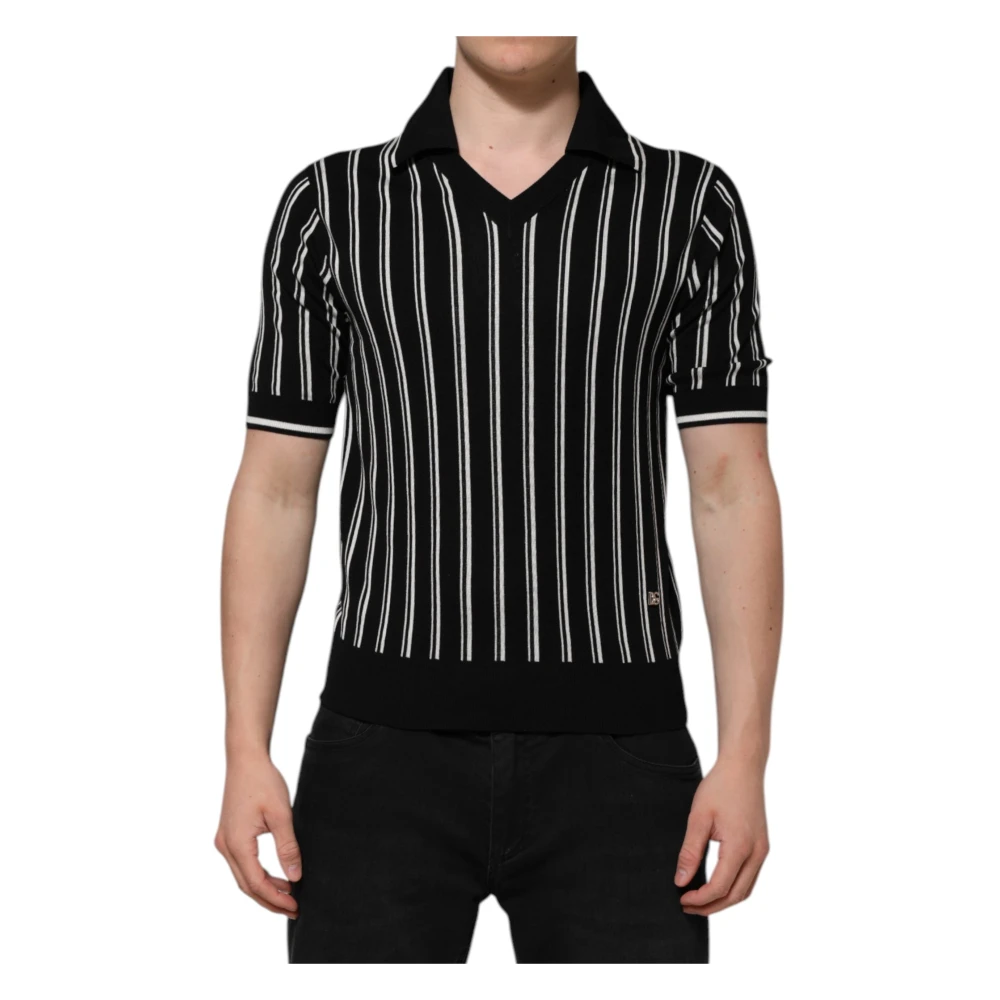 Dolce & Gabbana Men's Black Polo Shirts, Xs, Polo Shirt