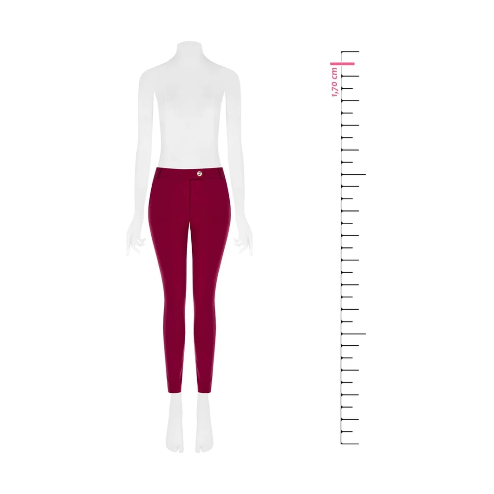 RINASCIMENTO Skinny Scuba Crepe Broek Red Dames