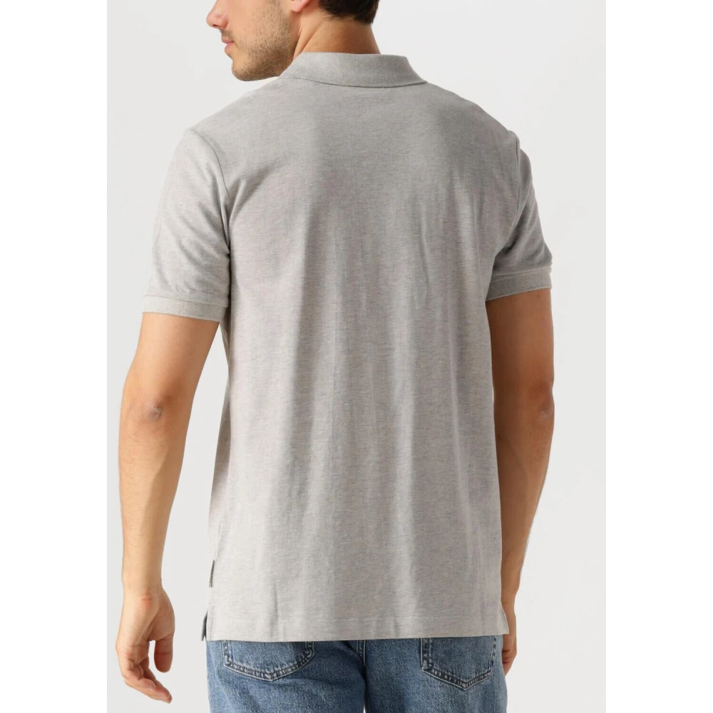 Scotch & Soda Logo Pique Polo voor Heren Gray Heren