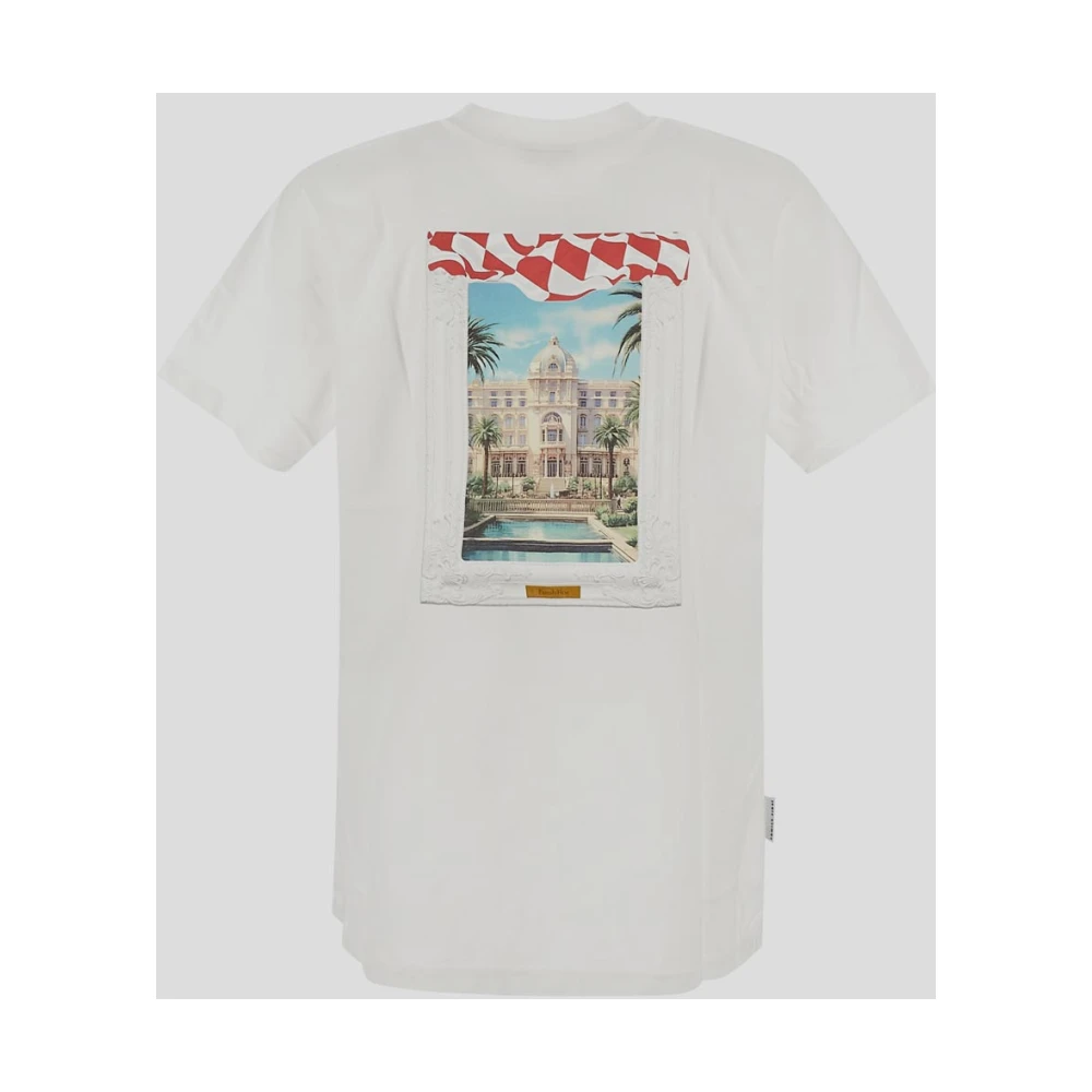 Family First Casino Stijl Katoenen T-Shirt White Heren