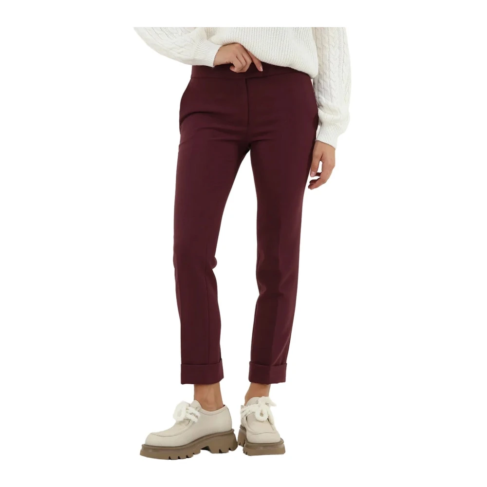 Twinset Elegante Slim Fit Broek Red Dames
