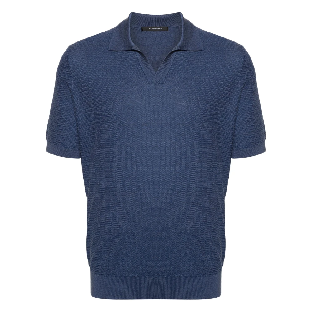 Tagliatore Polo short Blue Heren