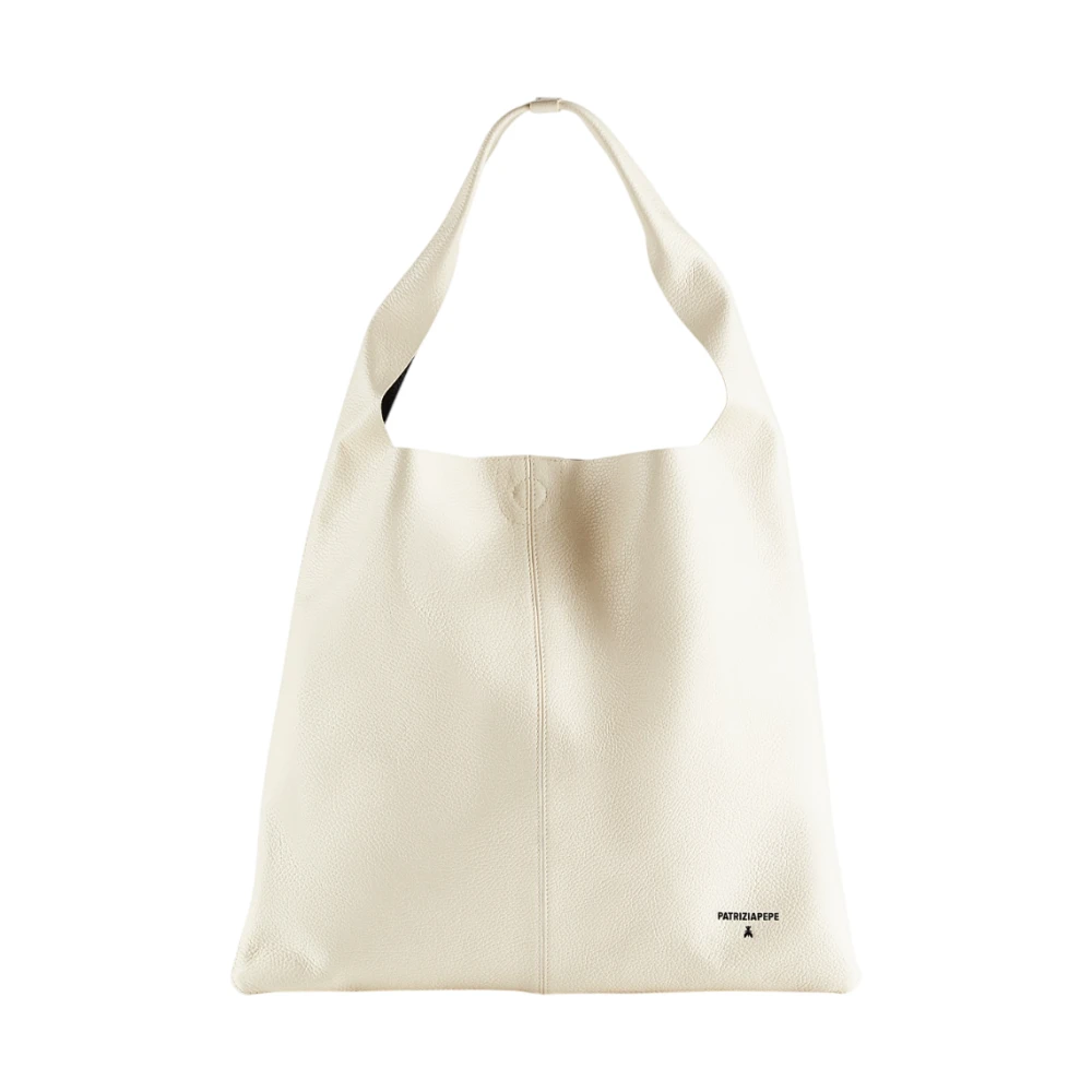 Patrizia Pepe Women's White Shoulder Bags, One Size, Soft Sacca Shoulder Bag