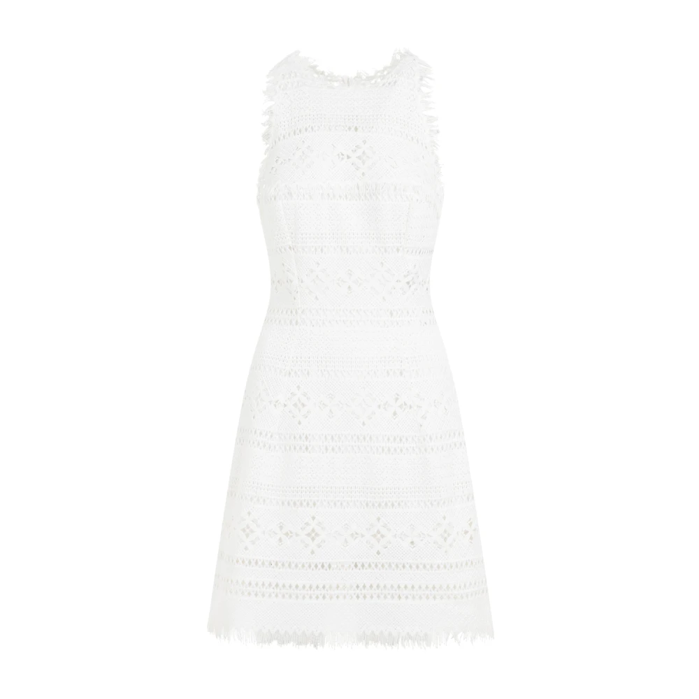 Ermanno Scervino Vit Macramé Klänning Utställd Kjol White, Dam