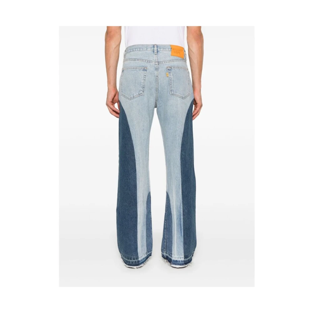 Gallery Dept. Blauwe Katoenen Flared Logo Jeans Blue Heren