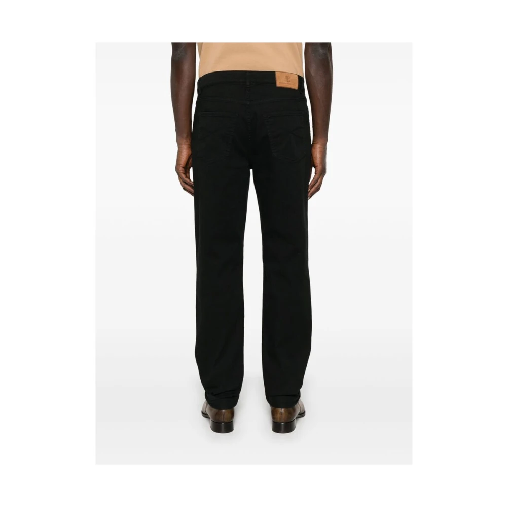 BRUNELLO CUCINELLI Zwarte Klassieke Five-Pocket Jeans Black Heren