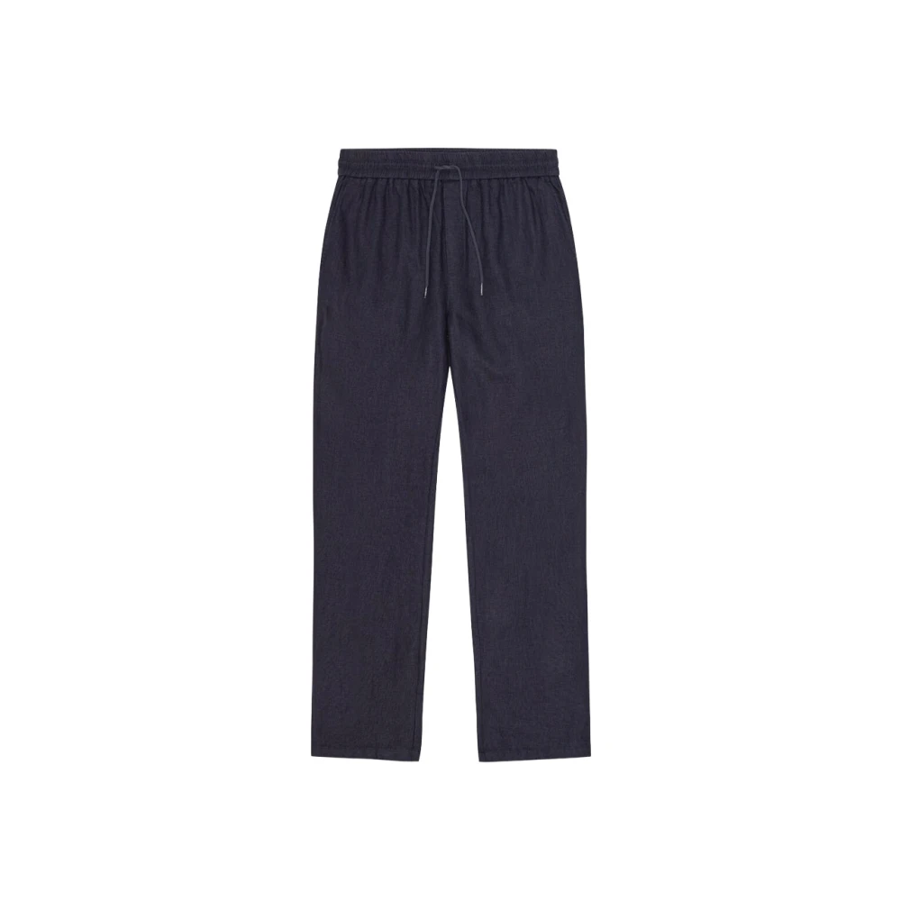 Les Deux Men's Blue Patrick Linen Trousers - Straight Trousers - Xl - Trousers