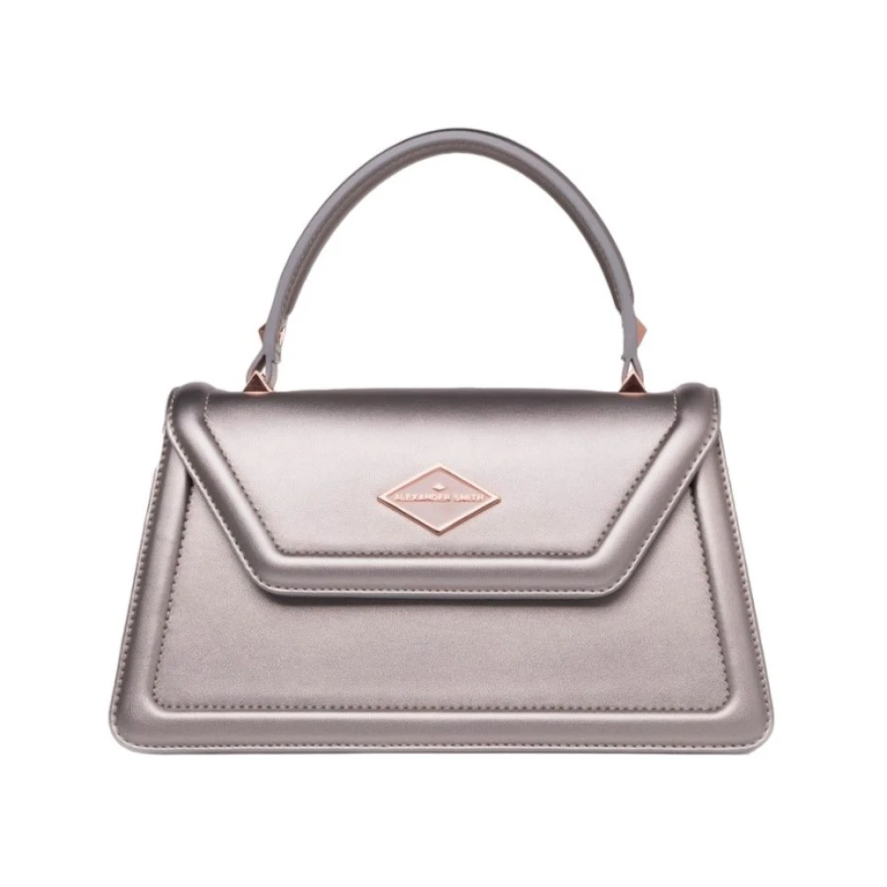 Alexander Smith Women's Gray Elegant Trapezoidal Bag With Handle