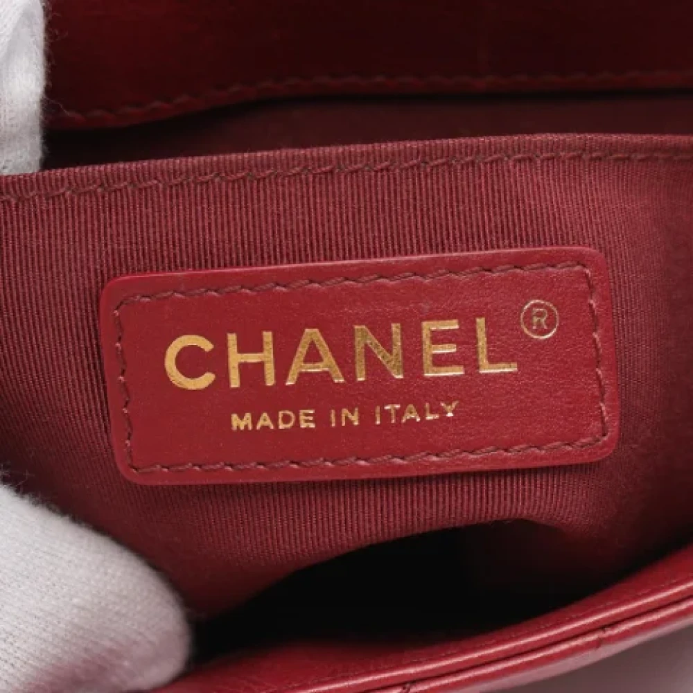 Chanel Vintage Pre-owned Leather chanel-bags Red Dames
