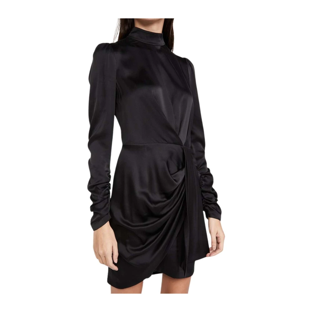 Zimmermann Zwart Gedrapeerd Mini Jurk Black Dames