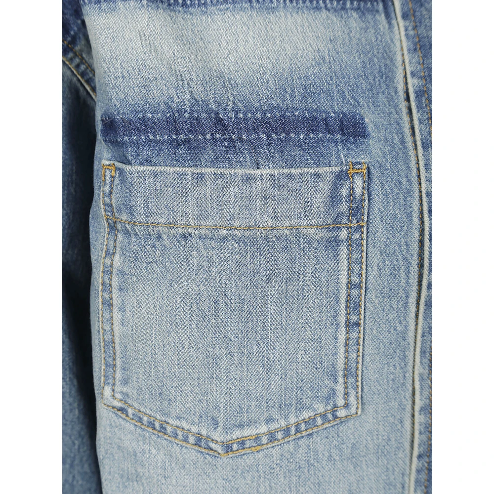 Victoria Beckham Oversized Denim Jack Blue Dames
