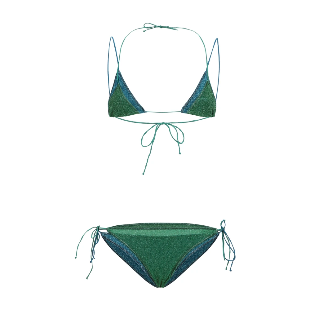 Oseree Bicolor Double Kini Badpak Green Dames